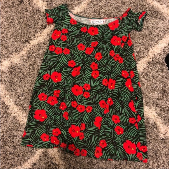 Fighting Eel Hibiscus Off-Shoulder Dress - Picture 3 of 3